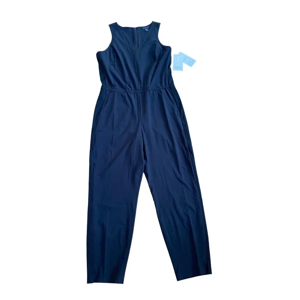 NWT ATHLETA Brooklyn Jumpsuit Black Women's 12 Pockets Comfort Stretch MSRP$129 - Picture 6 of 16